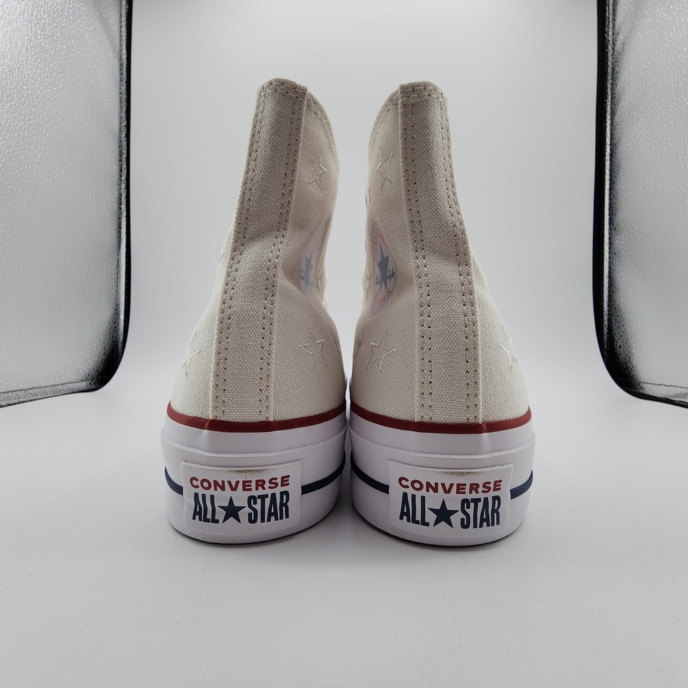 Converse Chuck Taylor All Star Lift Platform Womens 9 Vintage White Stars NEW - Picture 6 of 10